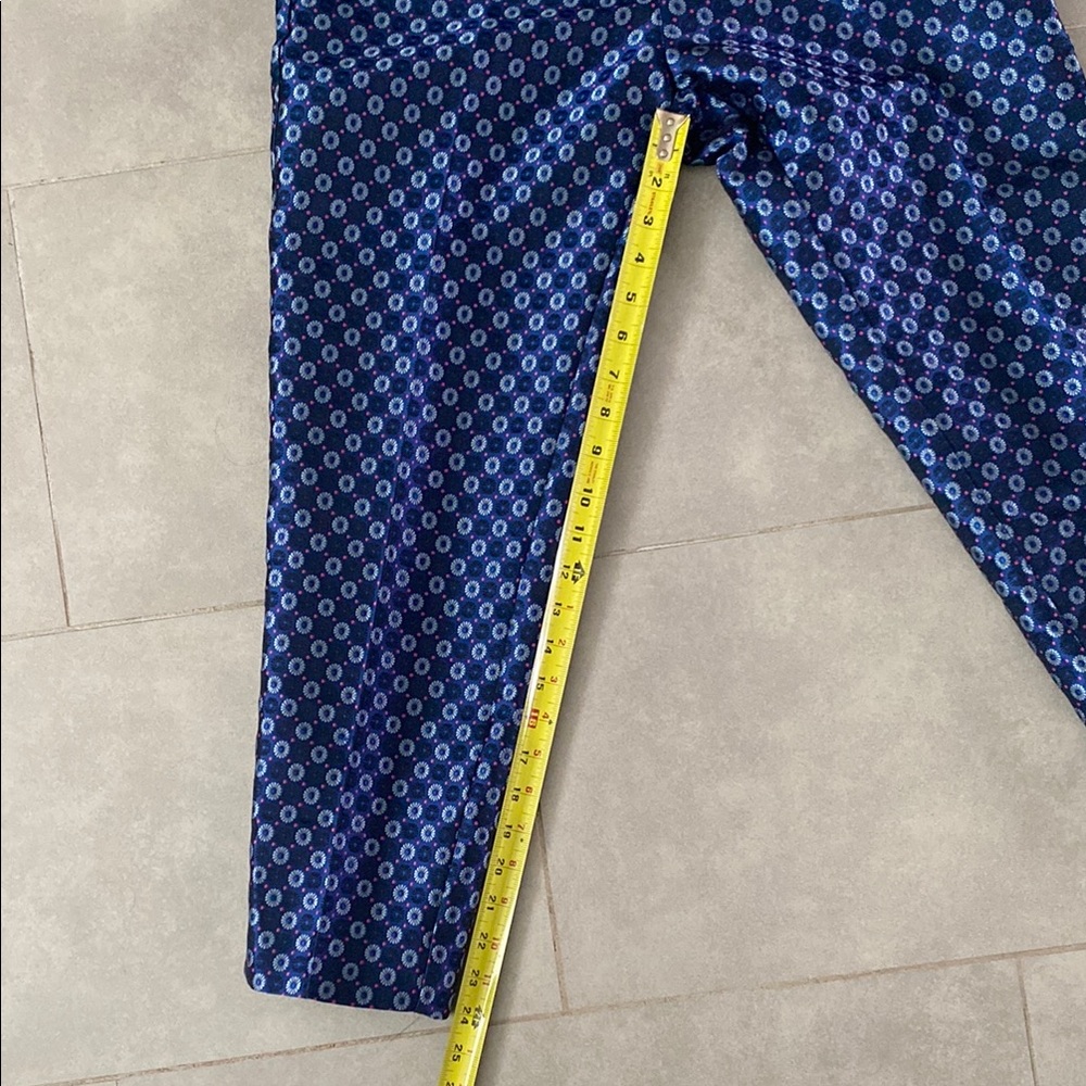 Anthropologie Leifsdottir blue patterned cropped pants - Picture 12 of 14